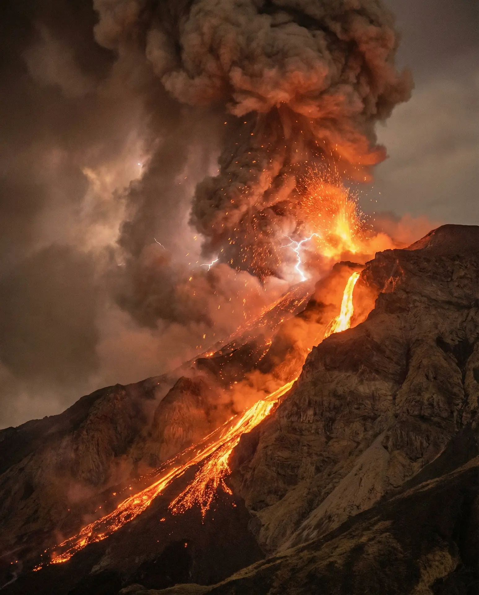 火山喷发壮观场景 - 麻豆 自然奇观